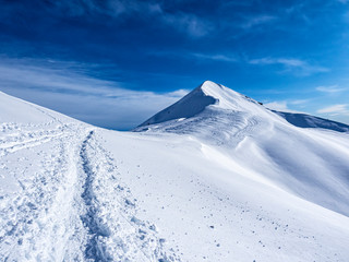 Winter landscape in the Italian alps