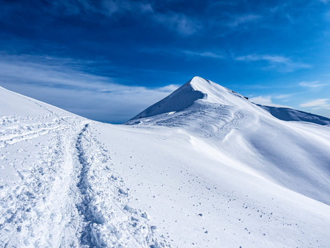 Winter landscape in the Italian alps