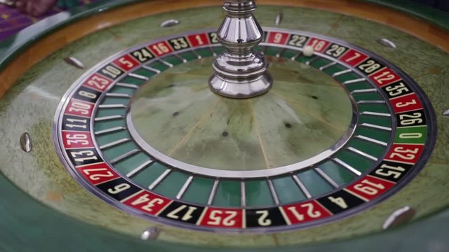 casino roulette spins and the ball falls in number 18