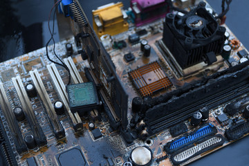 Desktop Computer Burned Damage CPU GPU video card, memory, chip , cooler