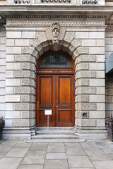 Entrance to Geological Society Building in London