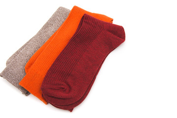 A set of stylish colorful socks for the man. Gift concept. Present idea for the men