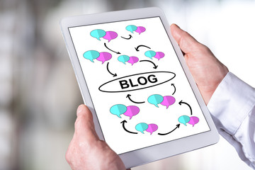Blog concept on a tablet