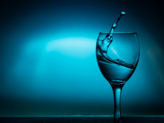Blue water splash 