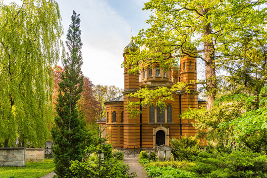 Russisch-Orthodoxe Kirche auf dem historischen Friedhof in Weimar