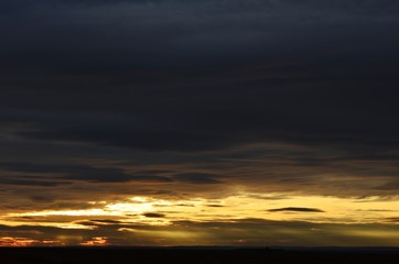Sunset in yellow