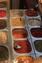 Herbs and spices at a market