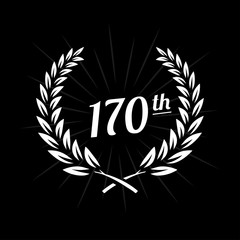 Obraz premium 170 years anniversary design template. One hundred seventieth anniversary celebration logo. Vector and illustration.