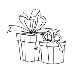 gift boxes icon, flat design