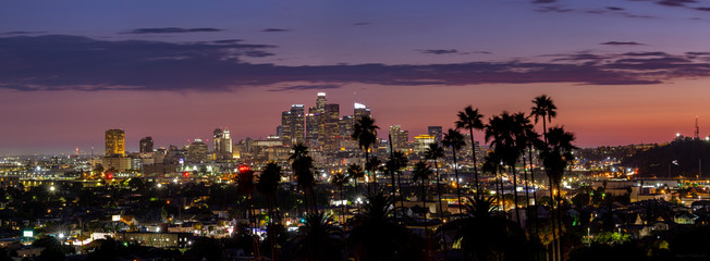 Downtown Los Angeles at Sunset
