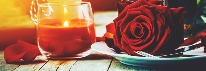 Beautiful background on the theme of love of the holiday and a pleasant mood. Selective focus.