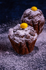 cake with cream and chocolate