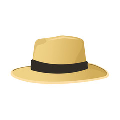 beach hat icon, colorful design