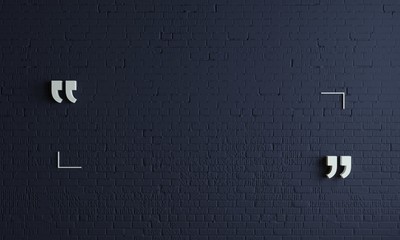 Quotation mark in the room