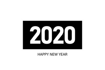 Happy new year 2020 logo text design. Cover of the business diary for 2020 with wishes. Year of the Rat. New Year Background 2020