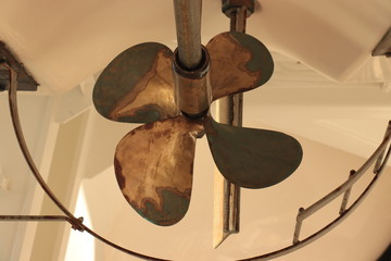 Brass ship propeller