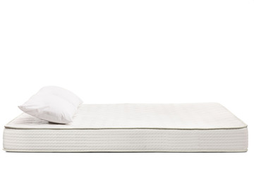 Bed mattress with a pillow