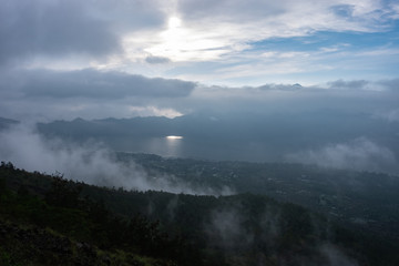 clouds over mountains