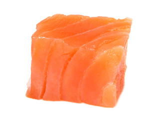 Red fish. Raw salmon fillet isolate on white background