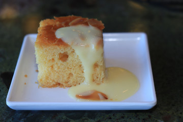 Square vanilla cake