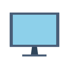 computer screen icon over white background, colorful design