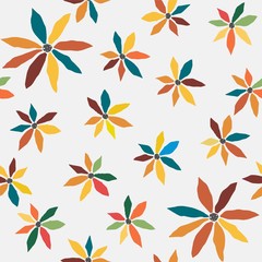 Obraz premium Seamless floral Pattern with yellow flowers on subtle background