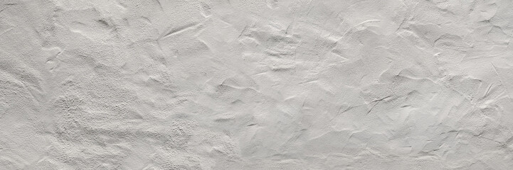 Panorama Nahaufnahme einer hellen Wand mit abstrakter grober Verputz Struktur