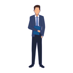 adult businessman standing icon