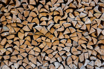 firewood pile for the winter