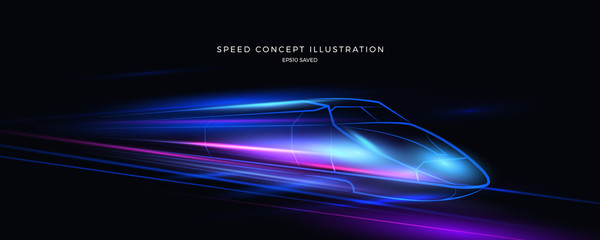 speed concept illustration, fast background - obrazy, fototapety, plakaty