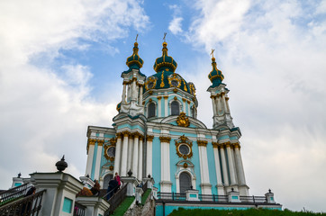 Fototapeta na wymiar St Andrew's Church in Kyiv, Ukraine