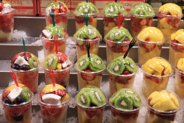 Fruit salad in a container
