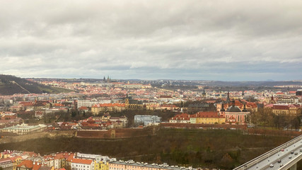 Fototapeta na wymiar panoramic view of praha city center