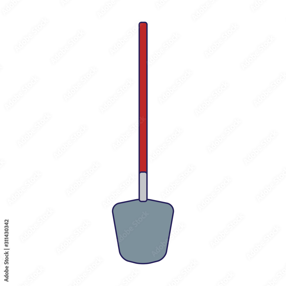 Sticker shovel tool icon