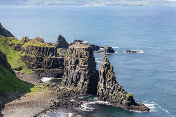 Sea Stack Bird Colonies on South Coast of Rathlin Island Northern Ireland