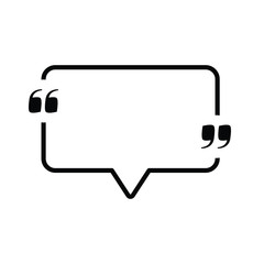 Naklejka premium Quote speech bubble vector icon. quotes icon
