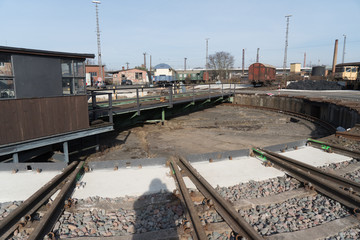 Obraz premium Lokschuppen und Drehscheibe