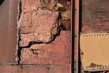 Alte Lokomotiven und Waggons im Detail