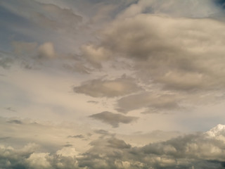 Blue cloudy sky natural background.