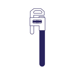 piper wrench tool icon, flat design
