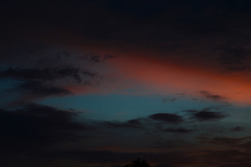 Fototapeta na wymiar Beautiful sunset sky with clouds. Abstract sky.