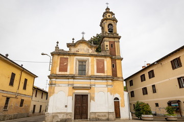 Fototapeta premium Madonna del Patrocinio (Madonnina) Sanctuary in Nicorvo town, province of Pavia, Lombardy region, Italy