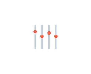 Sound mixer vector icon. Slider sound channel console control mixer balance audio