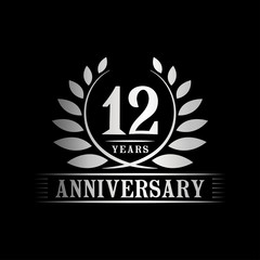 Obraz premium 12 years logo design template. Anniversary vector and illustration template.