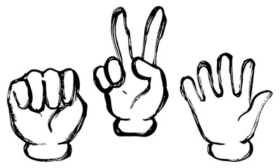 手書き風グーチョキパー