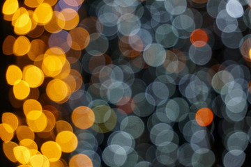 blur image of defocused bokeh lights background