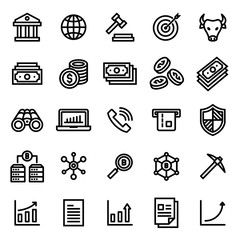 [Pixel Perfect] Finance & Money Icon Set 25 - Editable stroke. 48x48 Pixel Perfect.  (Recommendations - Full Size 300 x 300 / Stroke 2px)