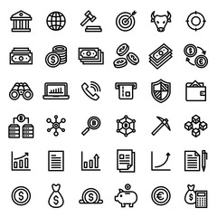 [Pixel Perfect] Finance & Money Icon Set 36 - Editable stroke. 48x48 Pixel Perfect.  (Recommendations - Full Size 360 x 360 / Stroke 2px)