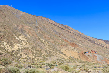 Panoramic view of the teide volcano