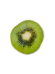 Fototapeta na wymiar slice of ripe, juicy kiwi on a white background